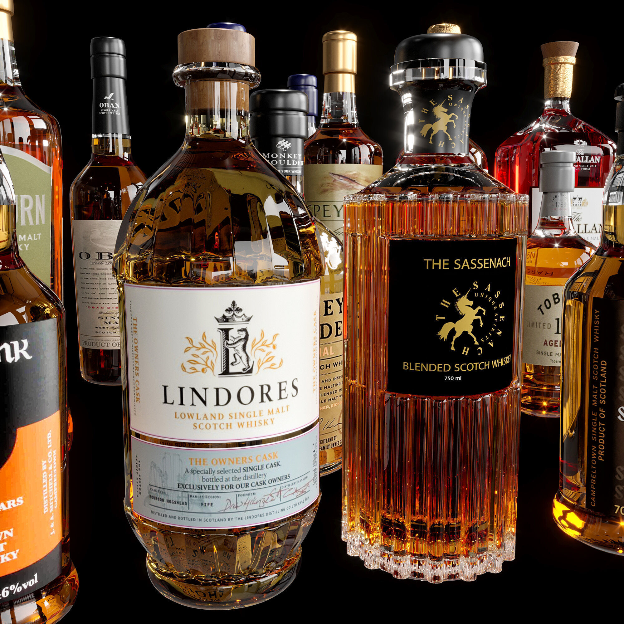 WHISKEY AND BOTTLE COLLECTION NO4 A 3D model_6