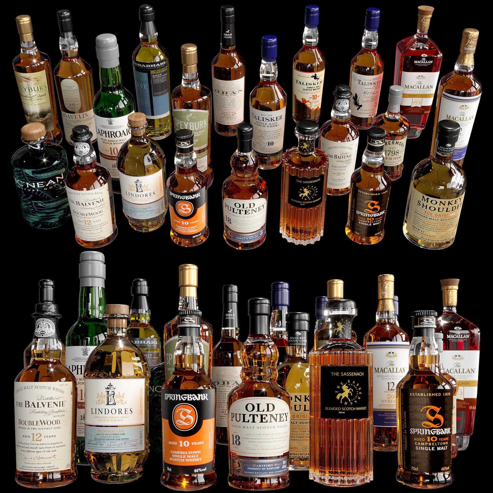 WHISKEY AND BOTTLE COLLECTION NO4 A 3D model_4