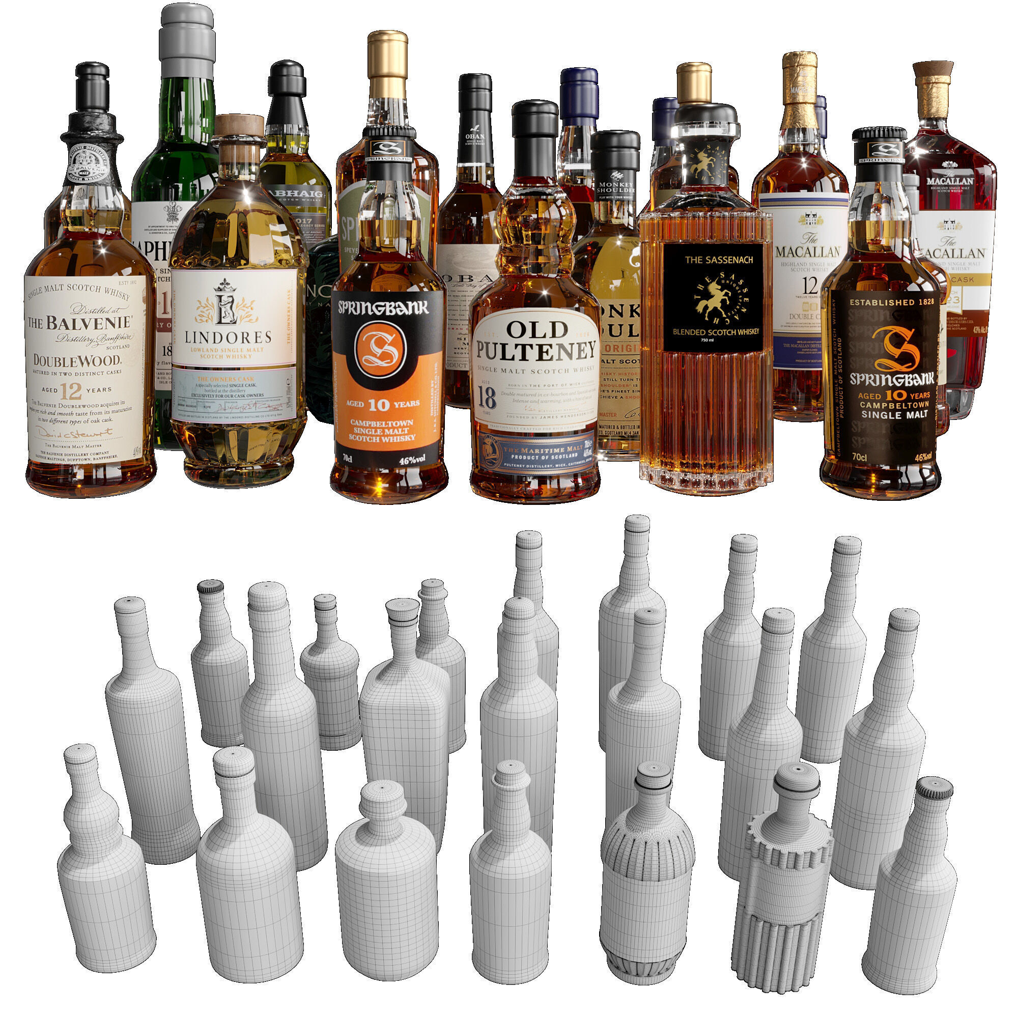WHISKEY AND BOTTLE COLLECTION NO4 A 3D model_14