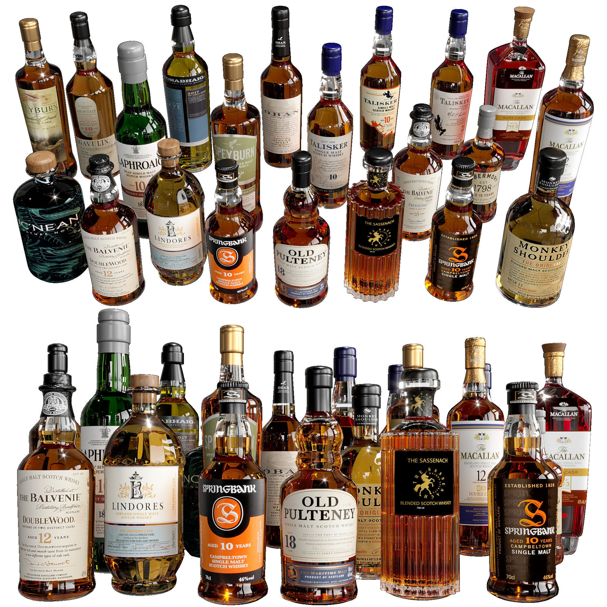 WHISKEY AND BOTTLE COLLECTION NO4 A 3D model_5