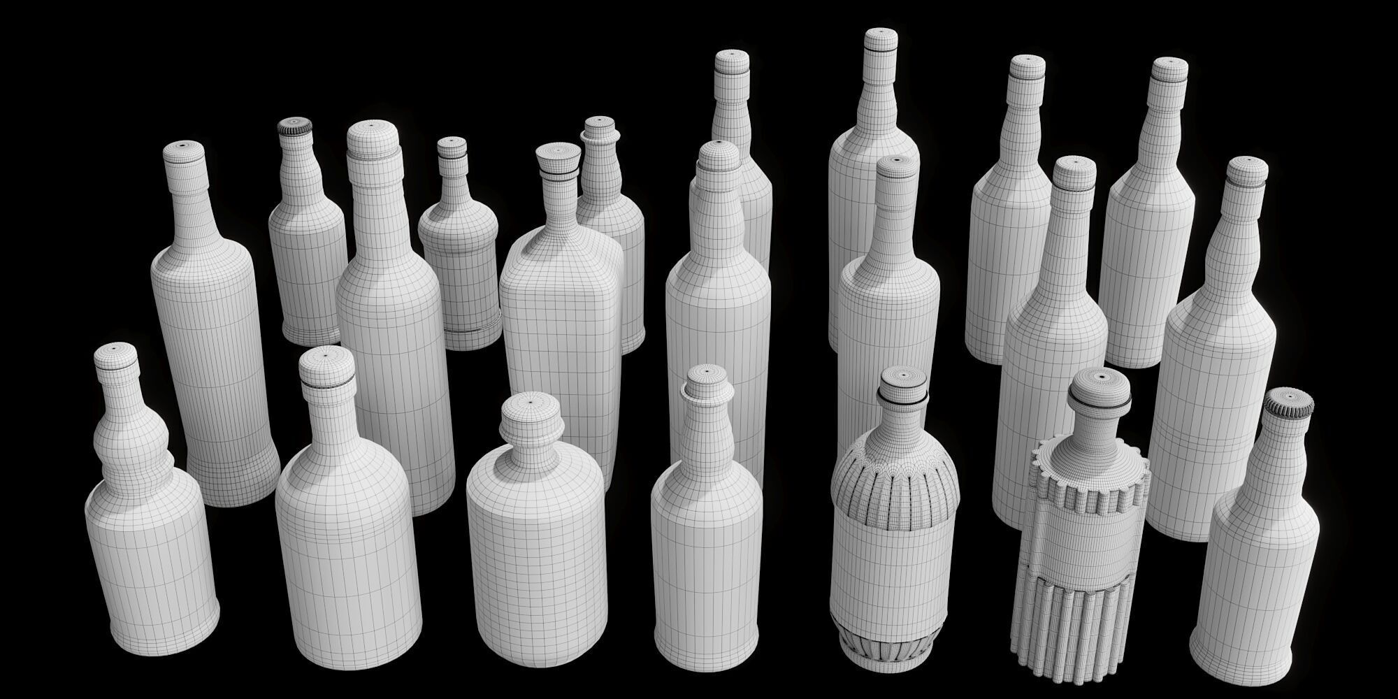WHISKEY AND BOTTLE COLLECTION NO4 A 3D model_15