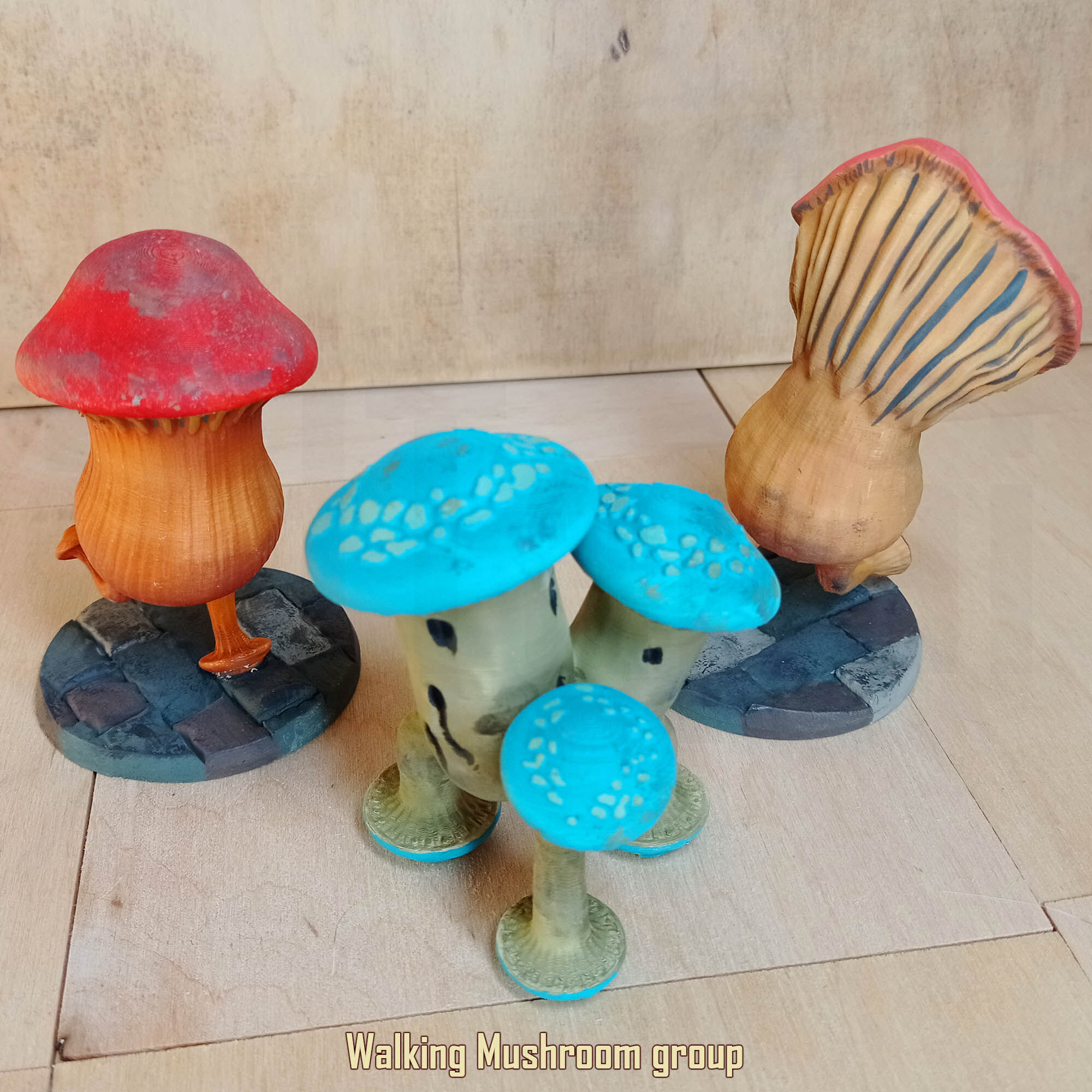 Walking Mushrooms 3D print model_1