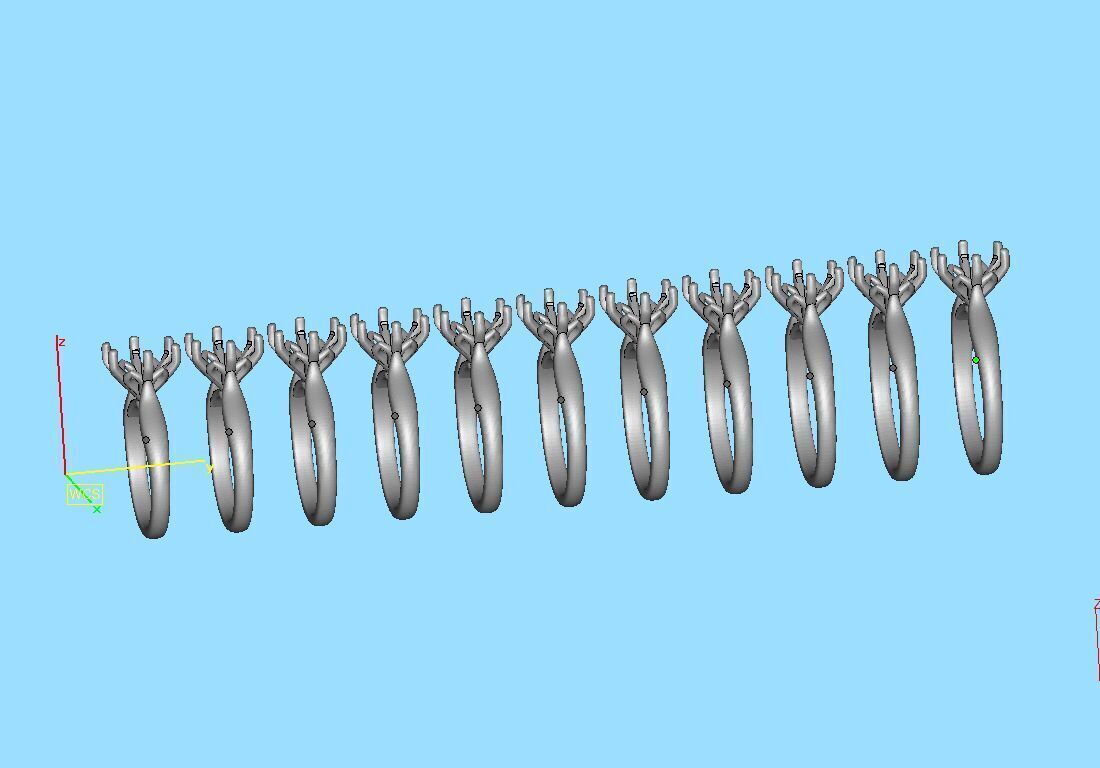 Solitaire Engagement Ring 9mm stone printable 3dmodel  3D print model_46