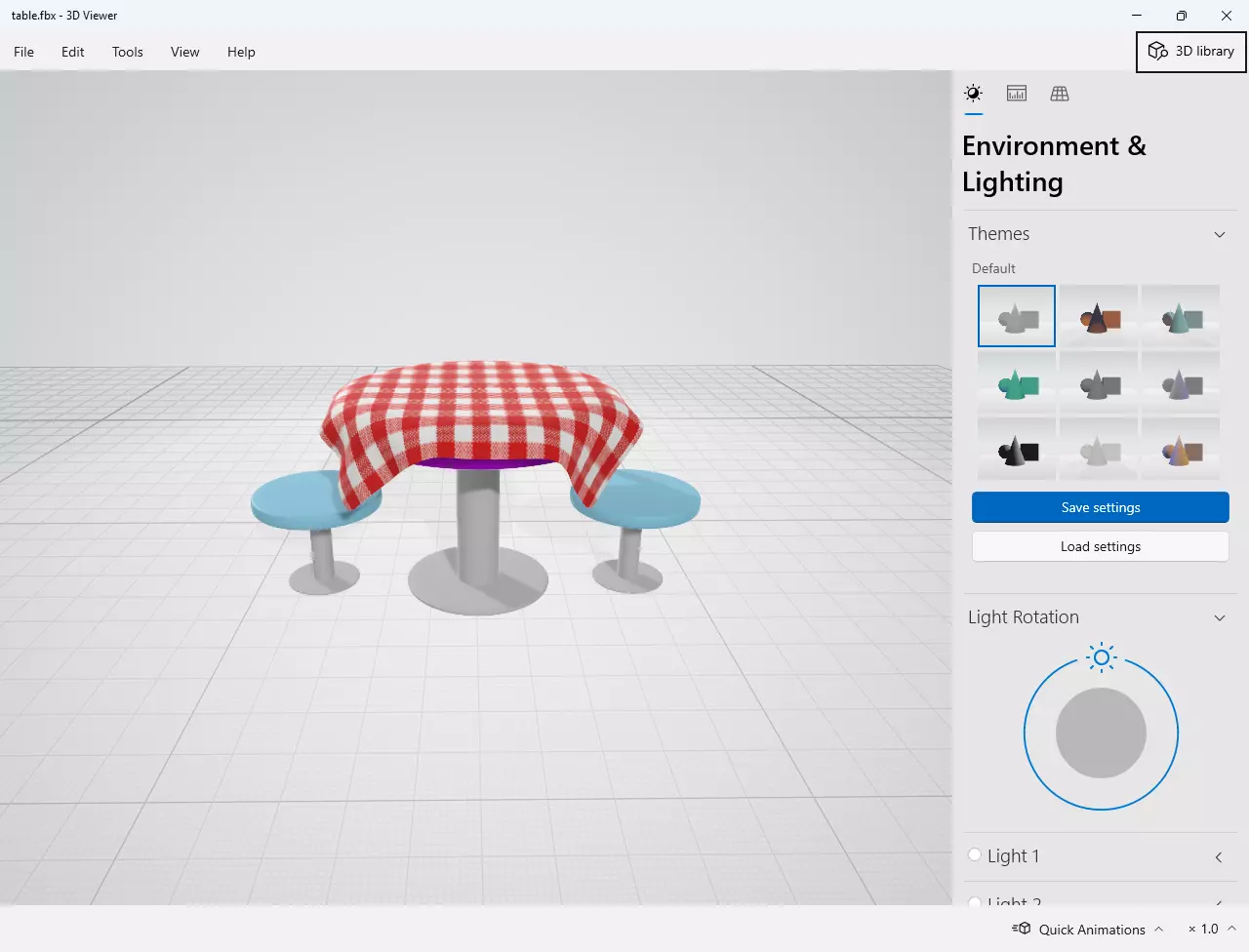 free  round table Free low-poly 3D model_0