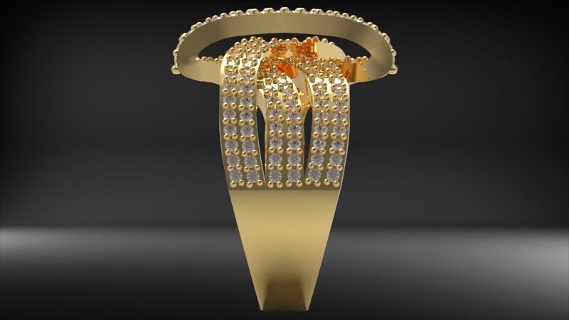 jewellry  Crossover Ring 3D print model_4