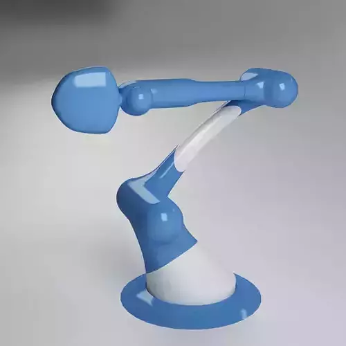 Industrial Robot arm joint  blue and white 3D model
