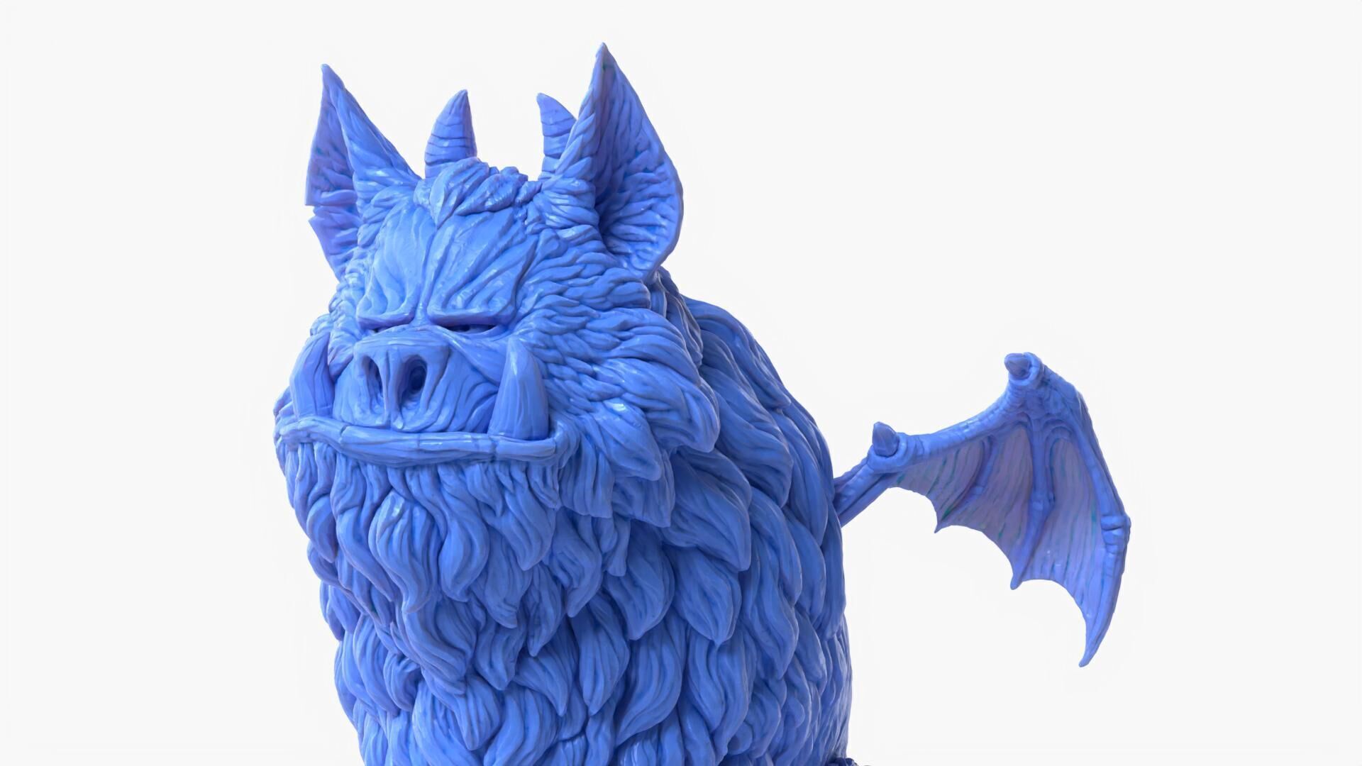 Gargoyle Creature Sculpture 3D print model_1