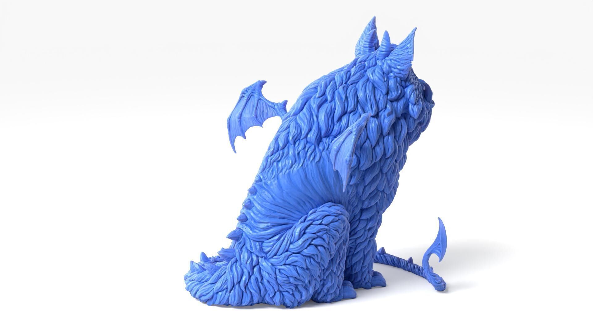 Gargoyle Creature Sculpture 3D print model_3