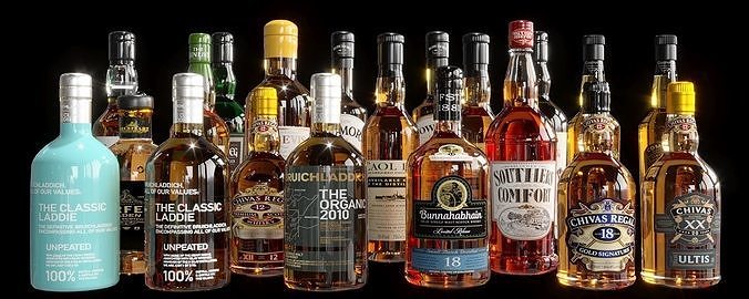 whiskey bottle collection no2 A 3D model