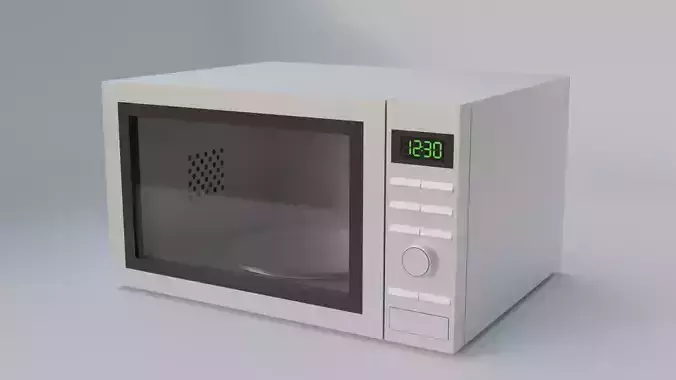 Microwave with rig 3D model
