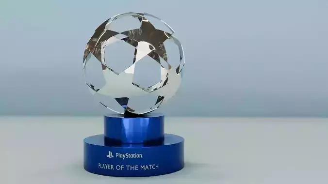 UEFA MVP Man of the Match Trophy 3D 3D model