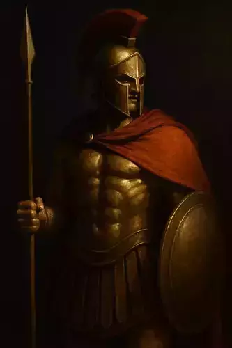 Spartan Spearman  Stylized 3D Model