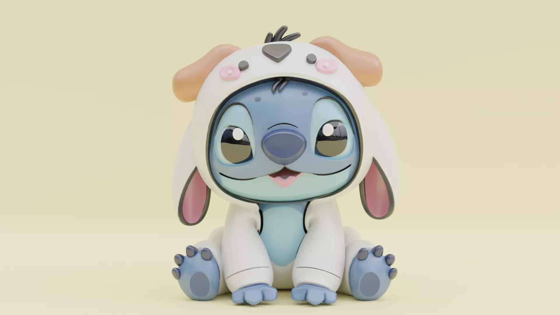Cute Stitch in Dog Costume Disney Printable 3D print model