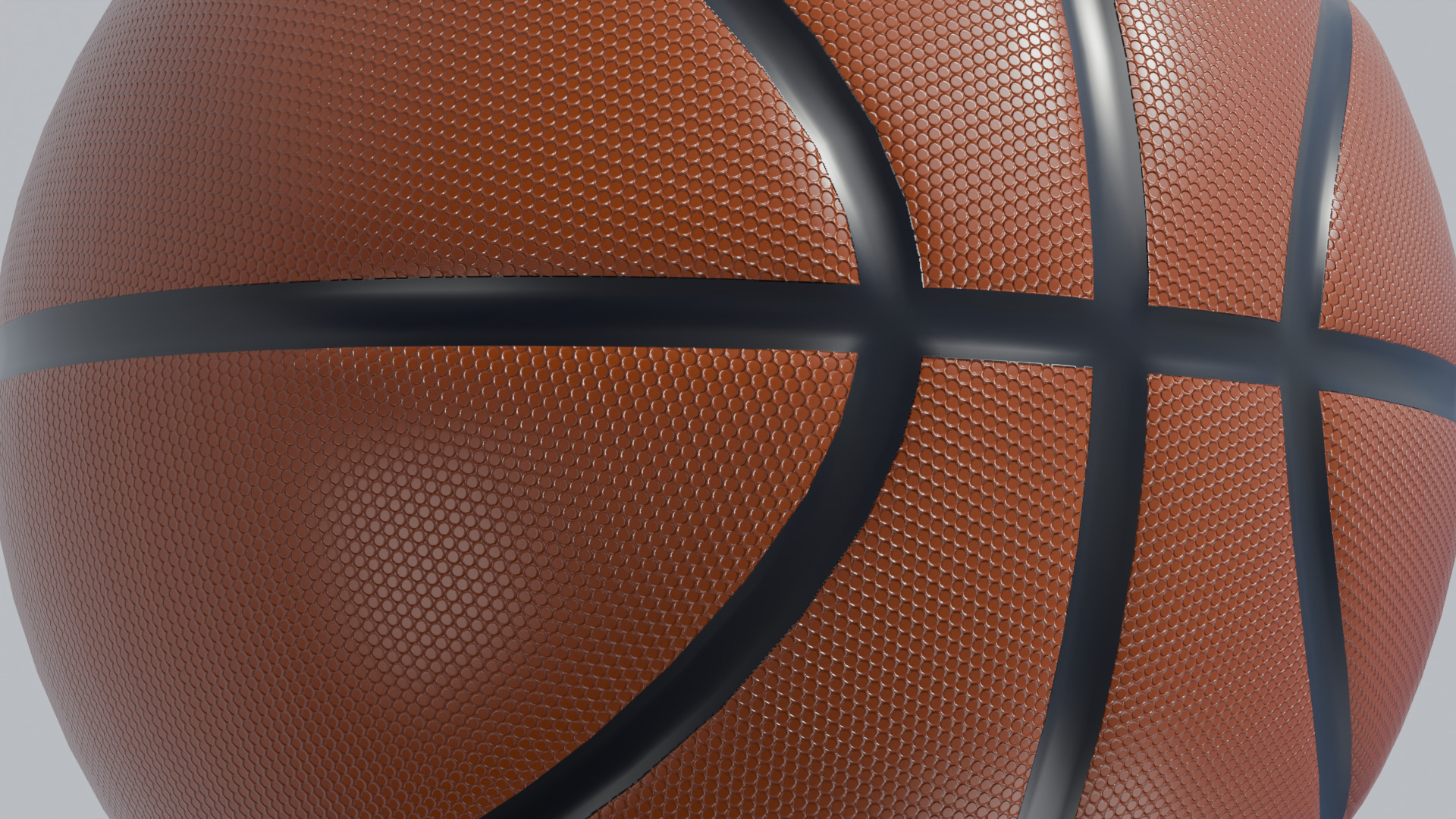Basketball Ball Low-poly 3D model_1