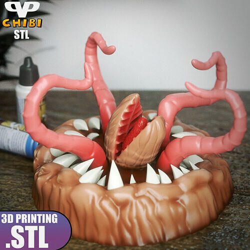 Sarlacc Chibi STL for 3D Printing ChibiSTL 3DXM 3D print model