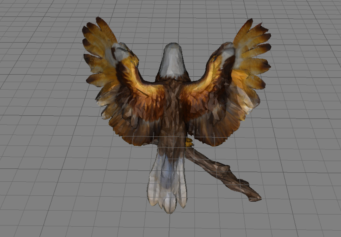 Majestic Eagle Low-poly 3D model_2