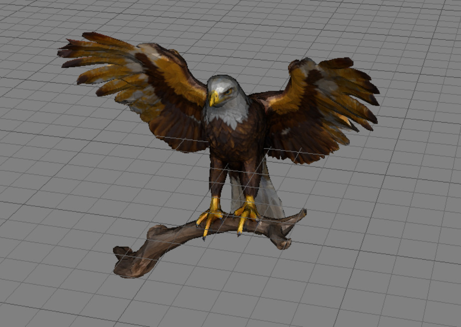 Majestic Eagle Low-poly 3D model_1