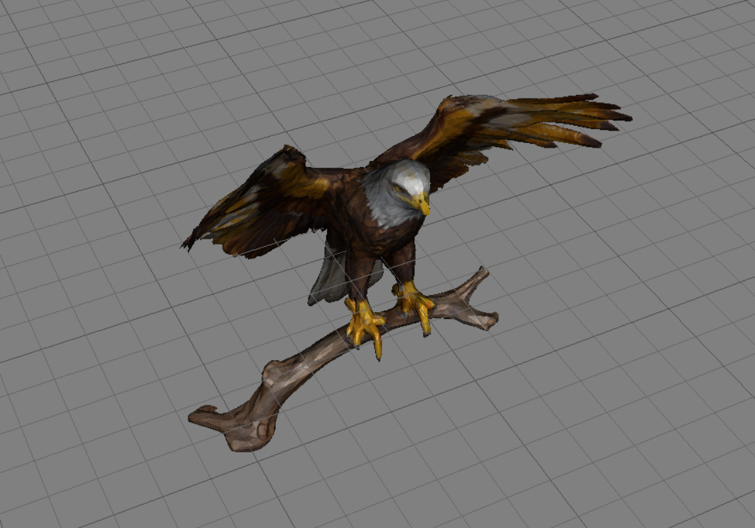Majestic Eagle Low-poly 3D model_3