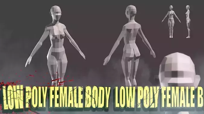 3D model LOW POLY FEMALE BODY VR / AR / low-poly | CGTrader
