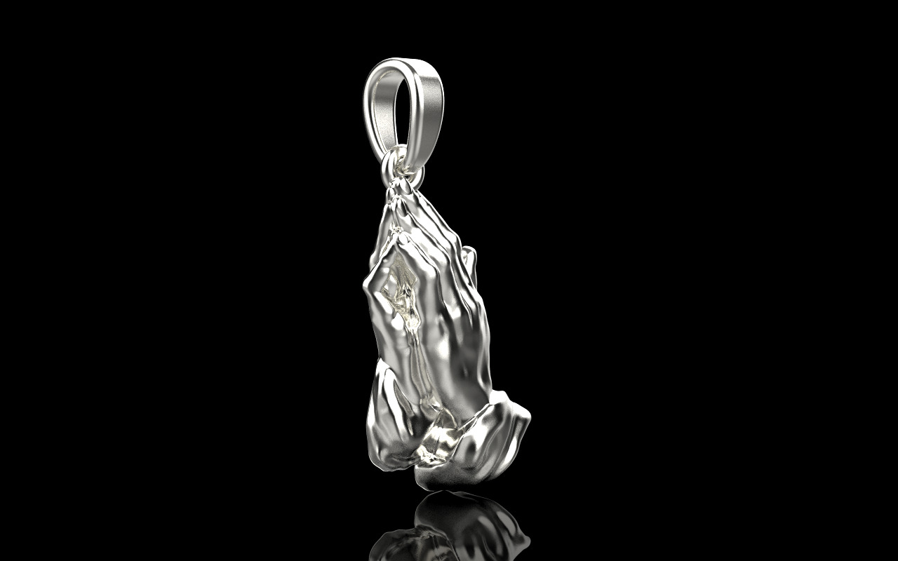 Praying hands pendant model 1346 3D print model_18