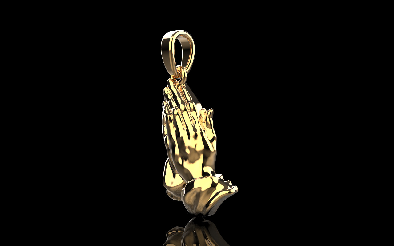 Praying hands pendant model 1346 3D print model_21