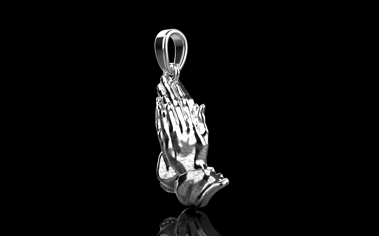 Praying hands pendant model 1346 3D print model_24