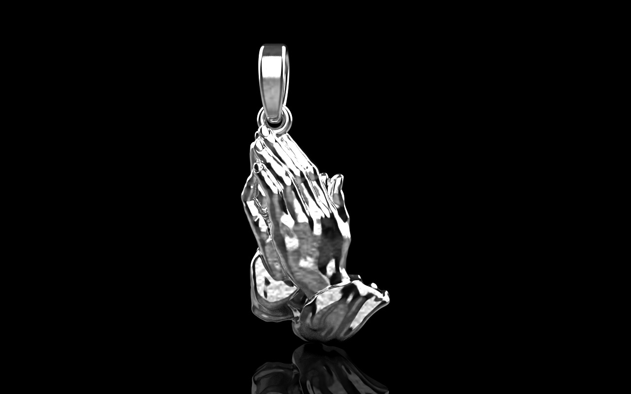 Praying hands pendant model 1346 3D print model_25