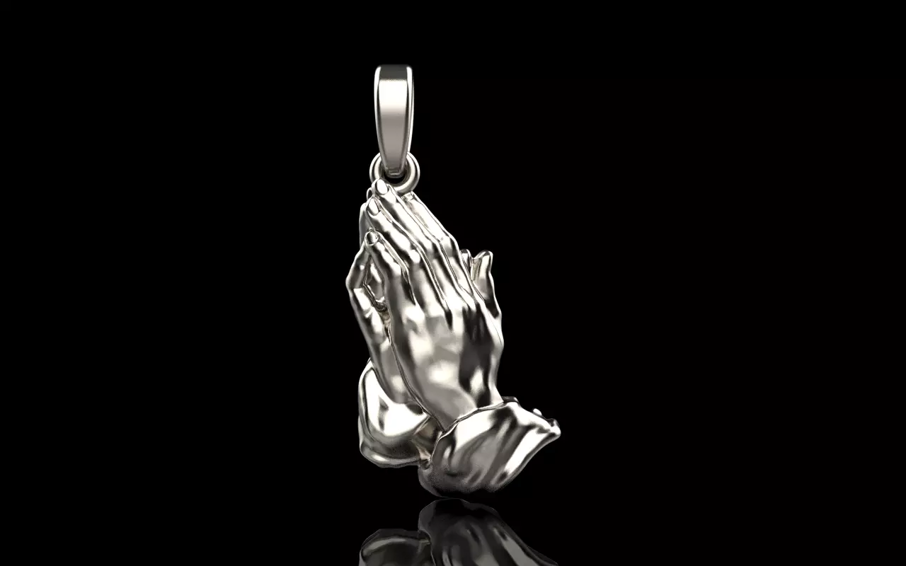 Praying hands pendant model 1346 3D print model_0