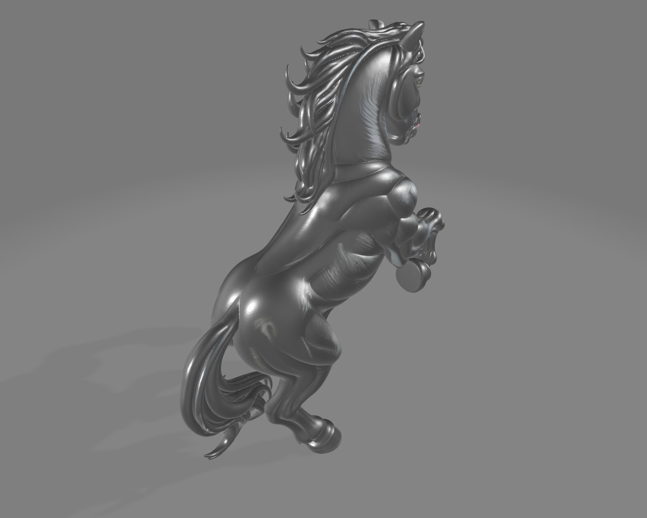 Stylized Horse  Dynamic 3D Model 3D print model_4