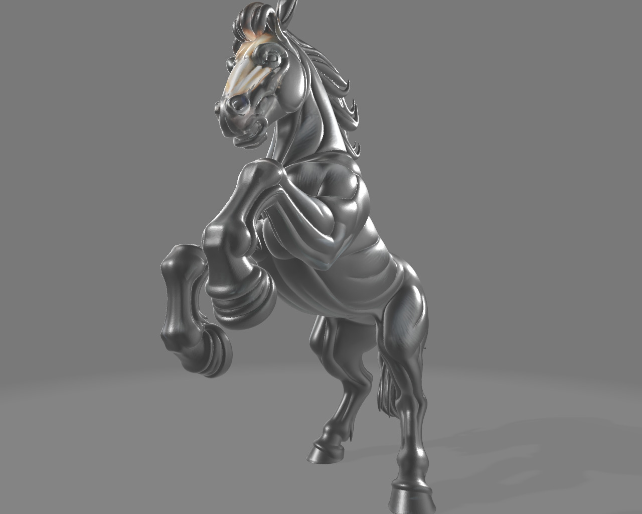 Stylized Horse  Dynamic 3D Model 3D print model_2