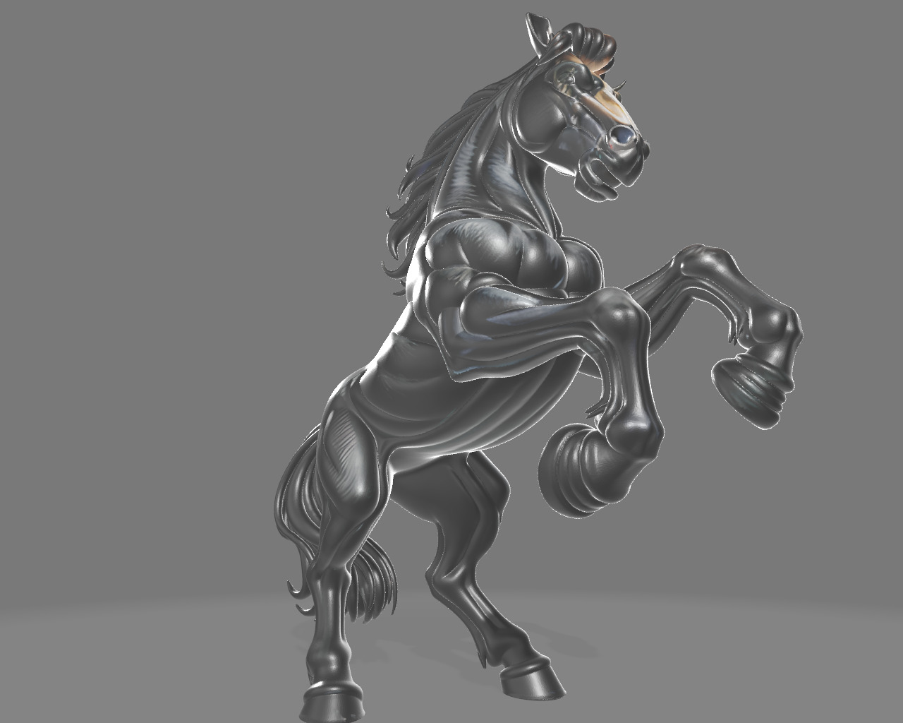 Stylized Horse  Dynamic 3D Model 3D print model_6