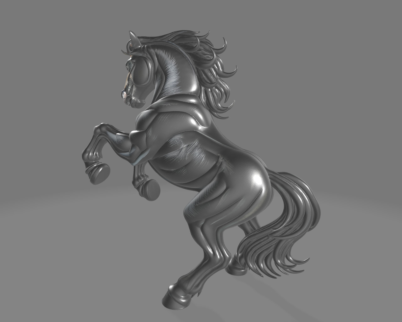 Stylized Horse  Dynamic 3D Model 3D print model_3