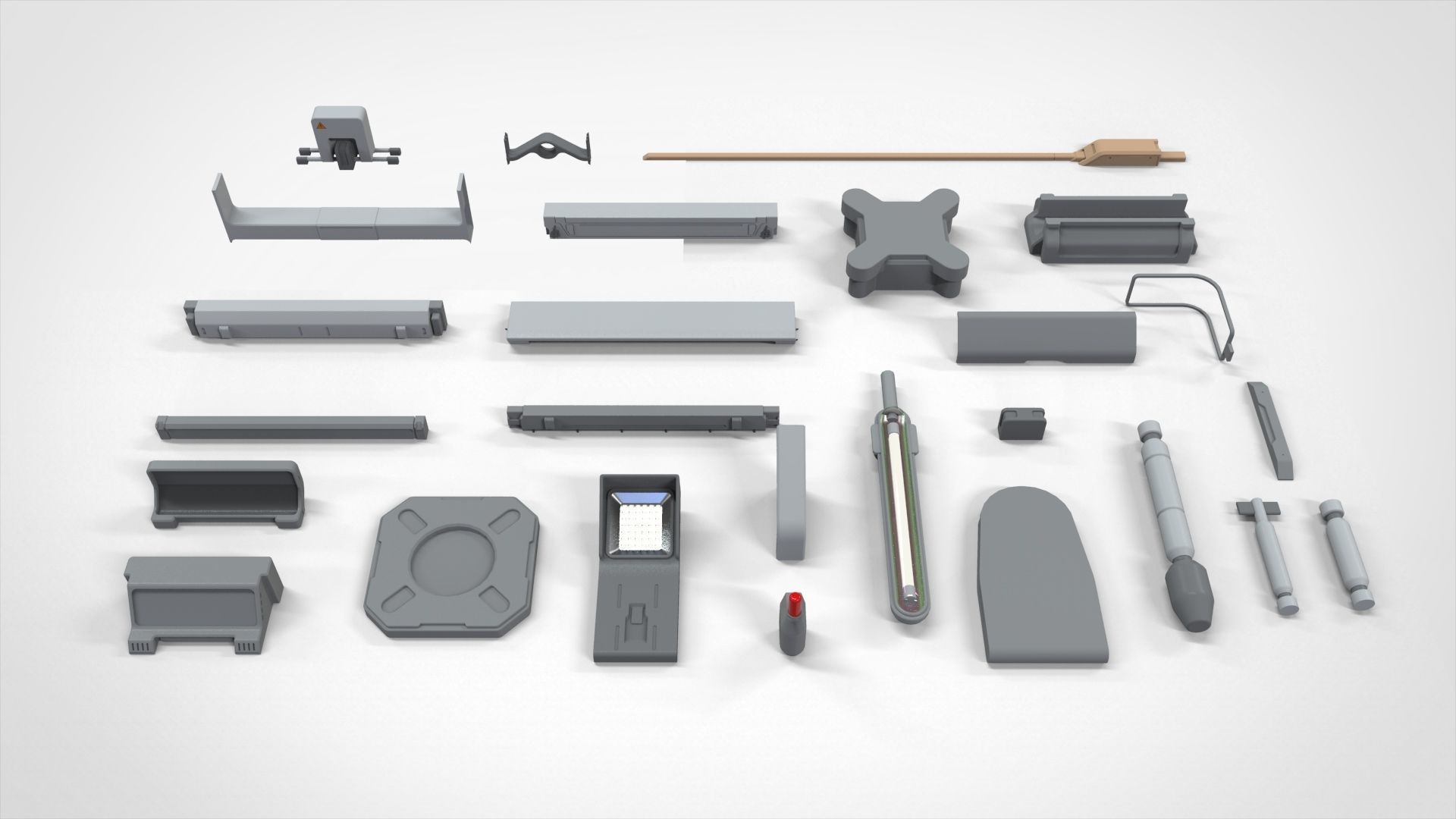 Sci-Fi architecture Elements collection 25 3D model_8