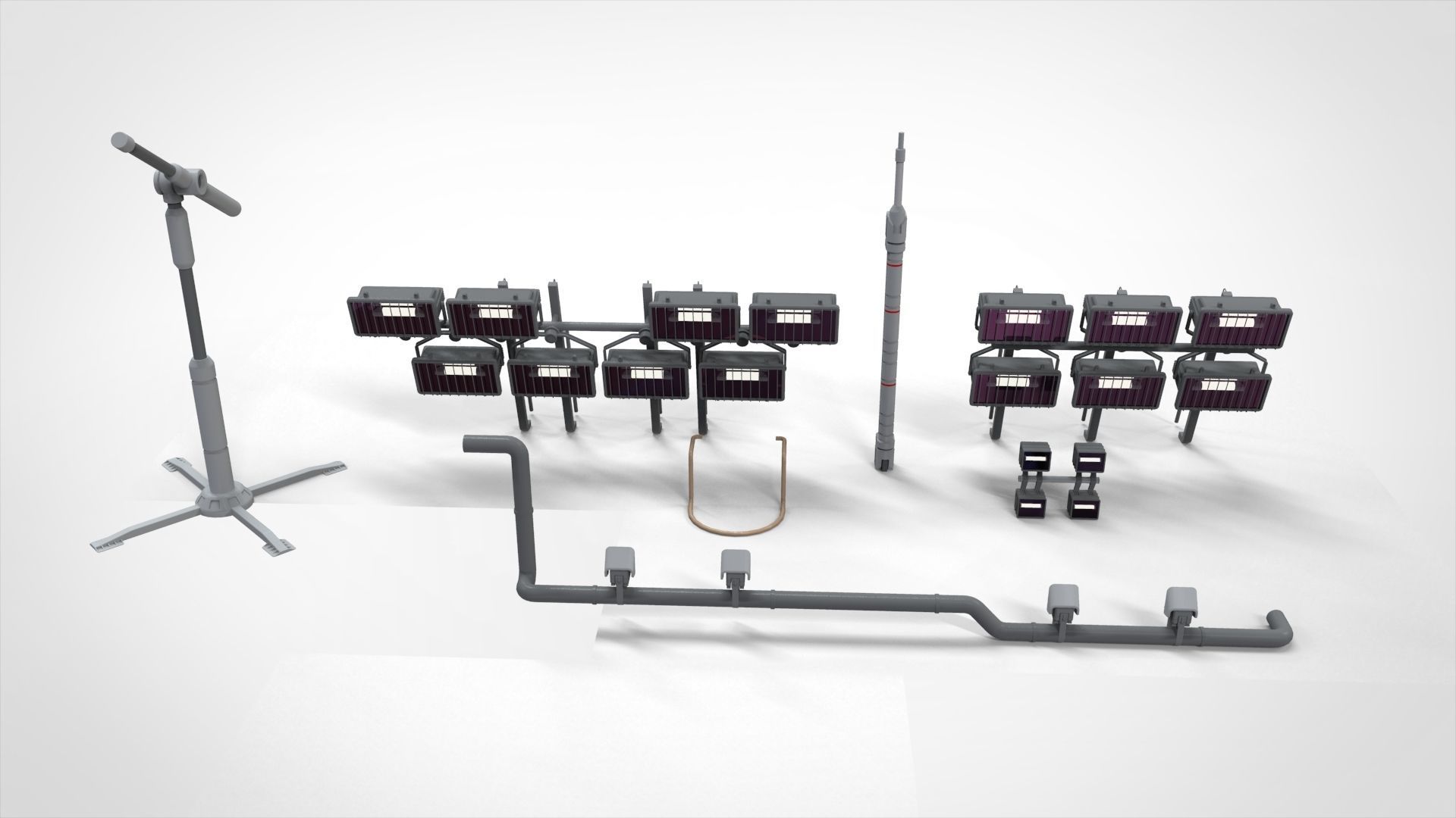 Sci-Fi architecture Elements collection 25 3D model_10