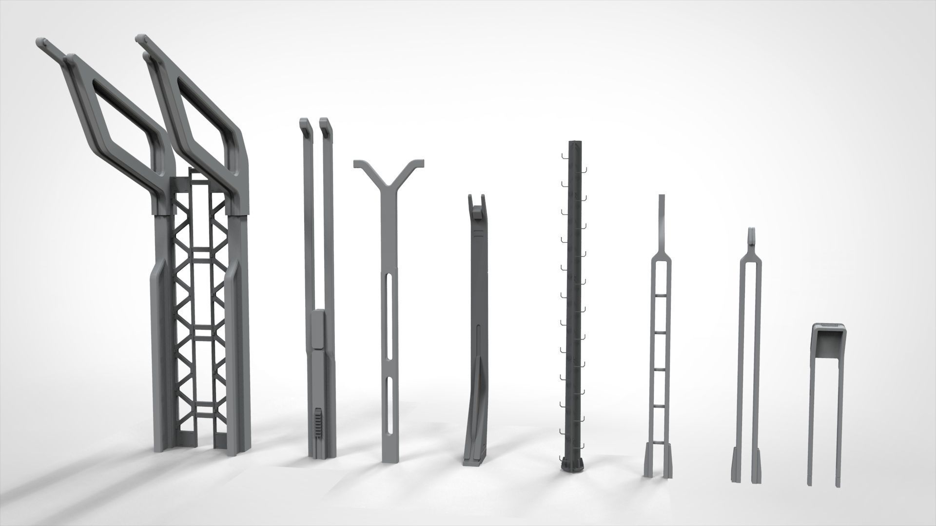 Sci-Fi architecture Elements collection 25 3D model_2