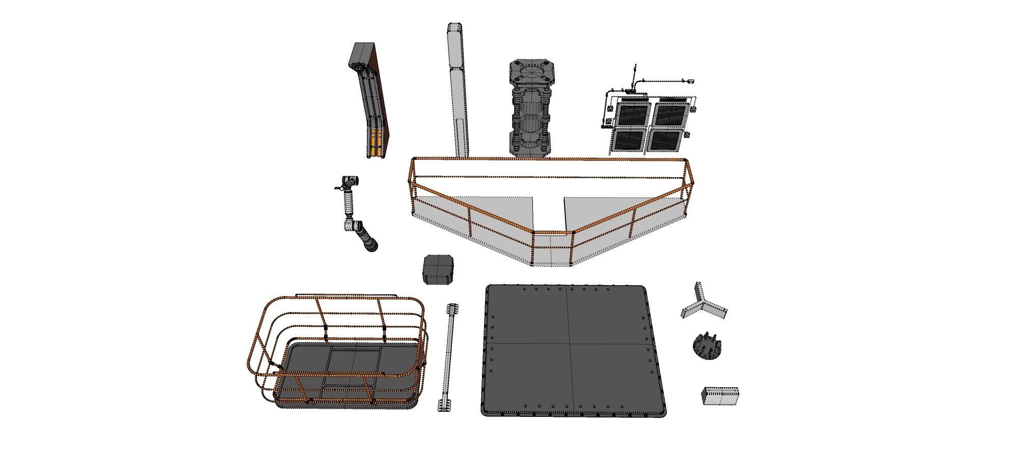 Sci-Fi architecture Elements collection 25 3D model_22