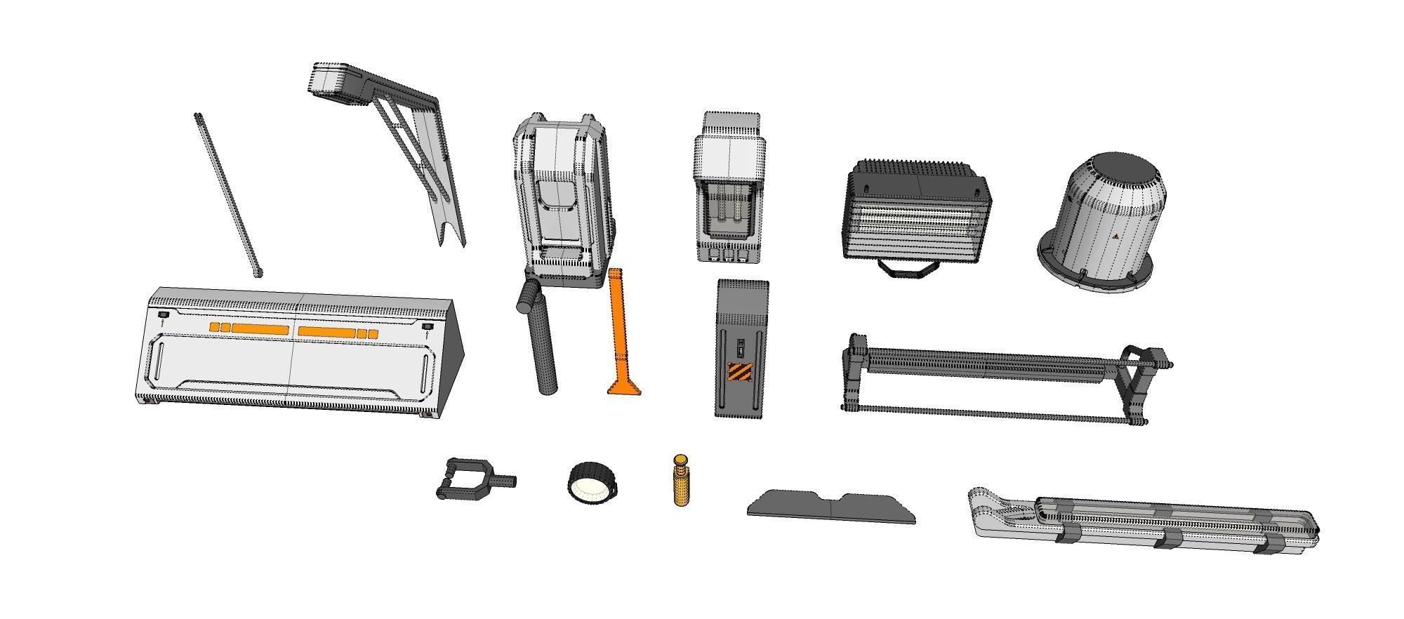 Sci-Fi architecture Elements collection 25 3D model_21