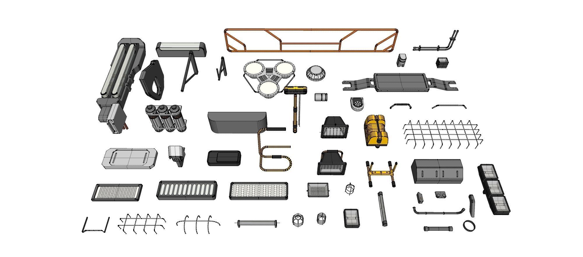 Sci-Fi architecture Elements collection 25 3D model_18