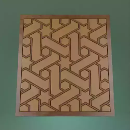 Demerdash Mosque geometric pattern door panel 3D print model