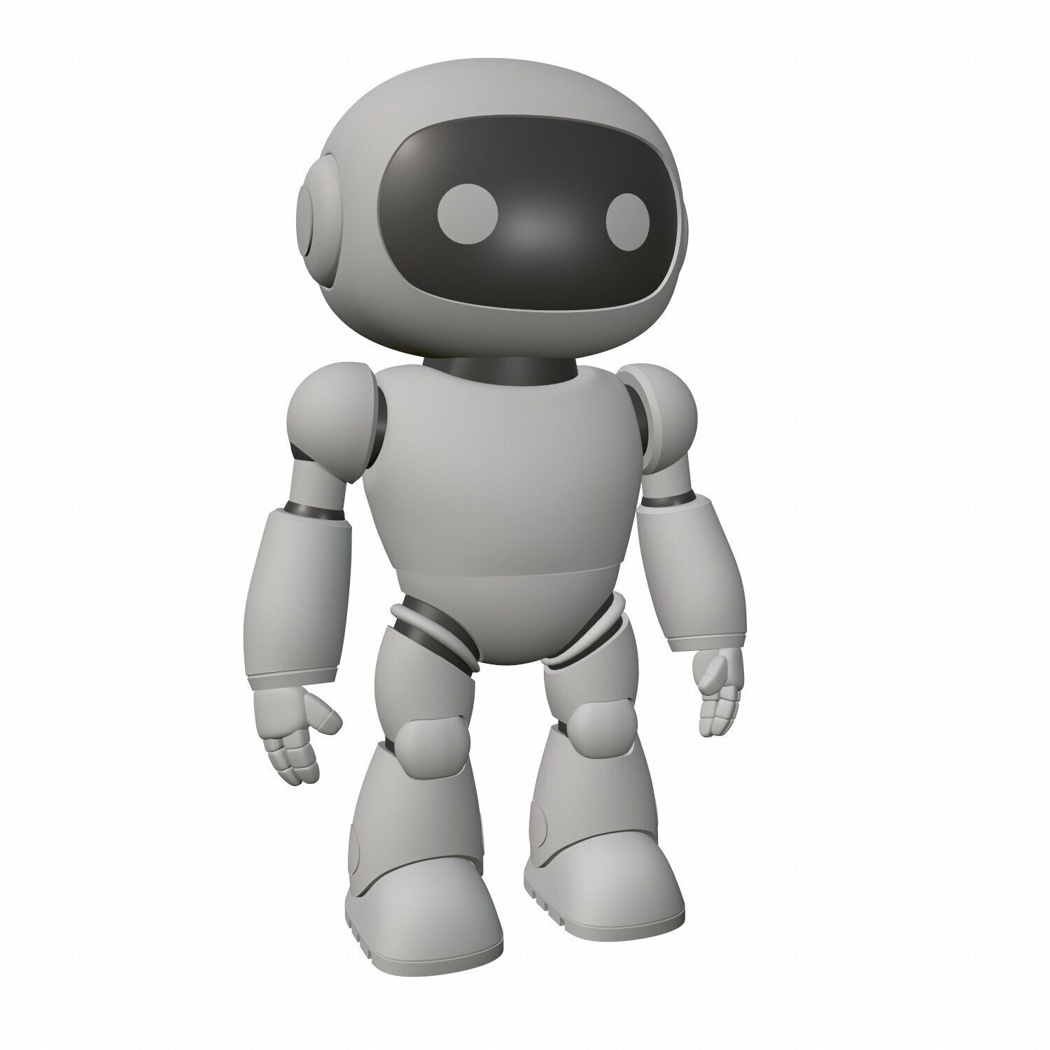 Stylized Futuristic Robot 3D model_4