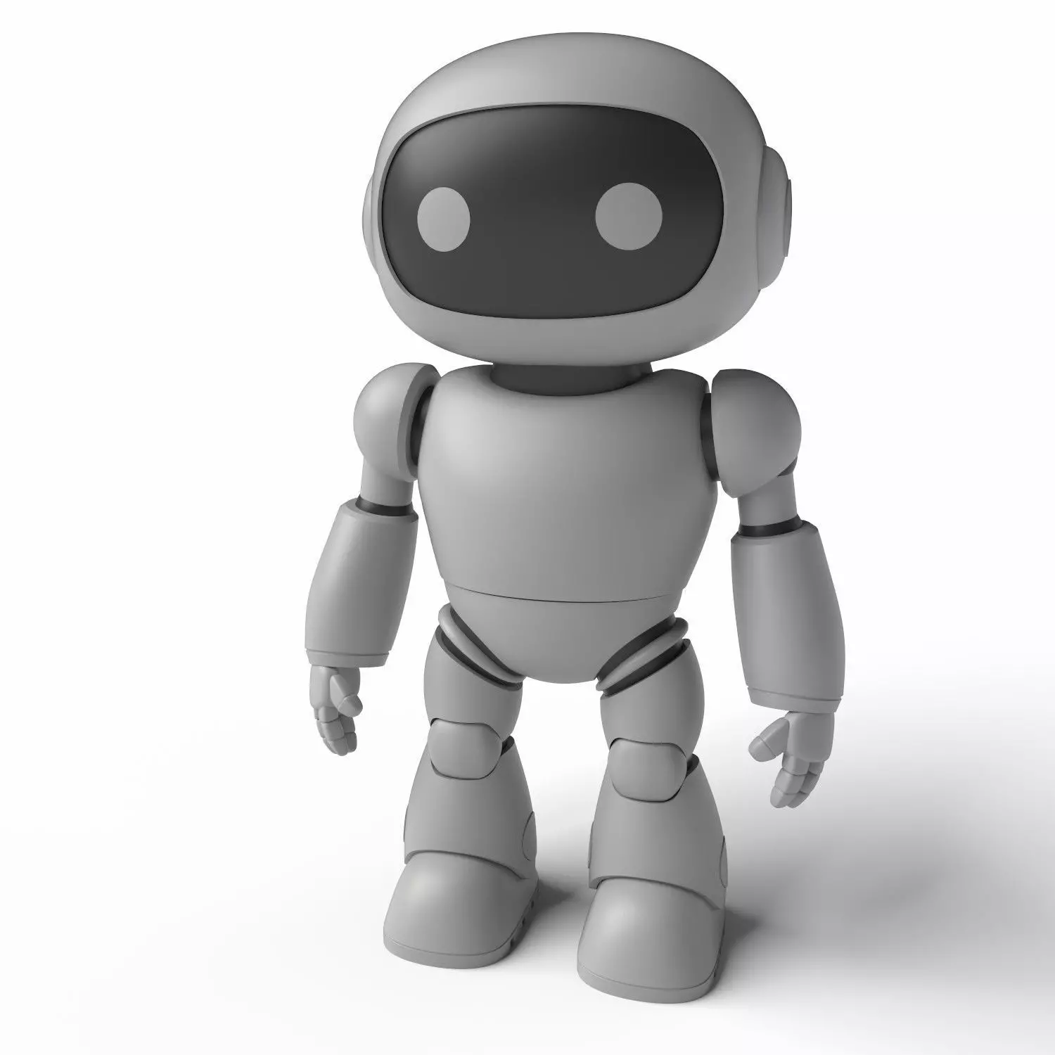 Stylized Futuristic Robot 3D model_0