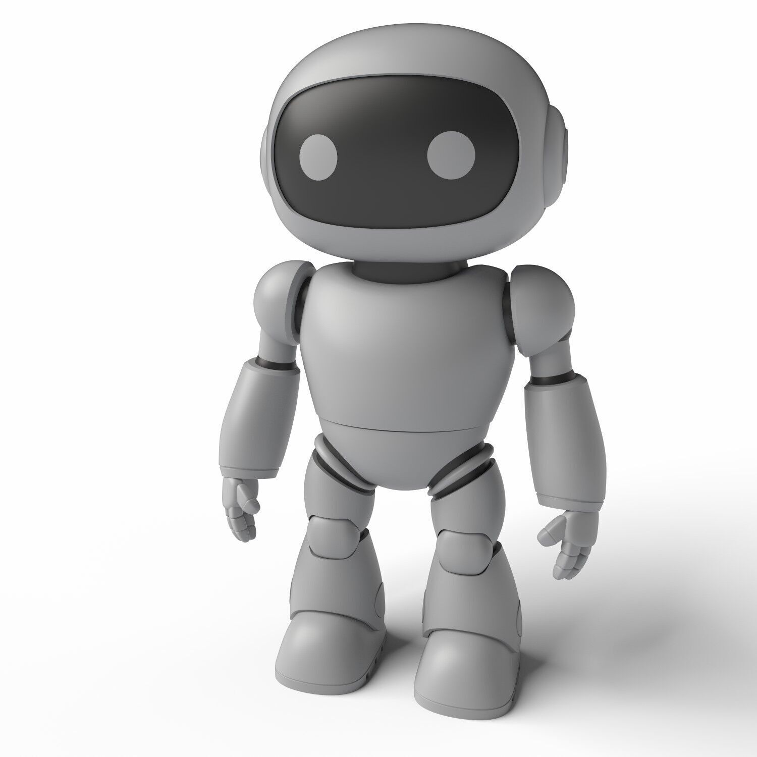 Stylized Futuristic Robot 3D model_5