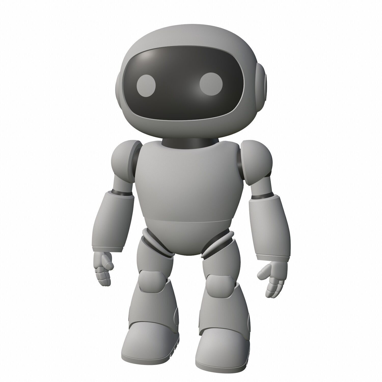 Stylized Futuristic Robot 3D model_3