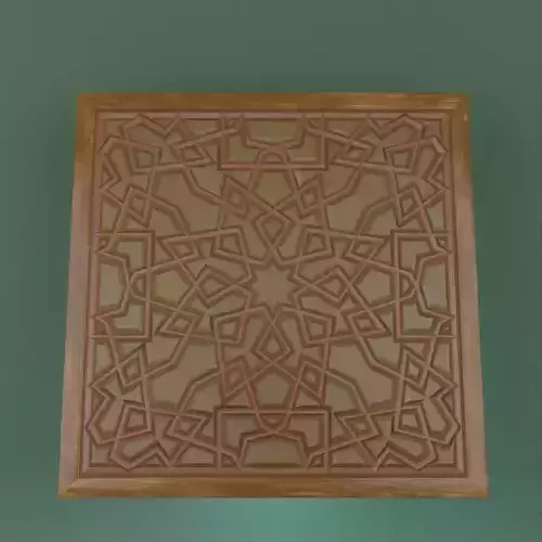 Al Rifai Mosque Geometric Motif panel 3D print model