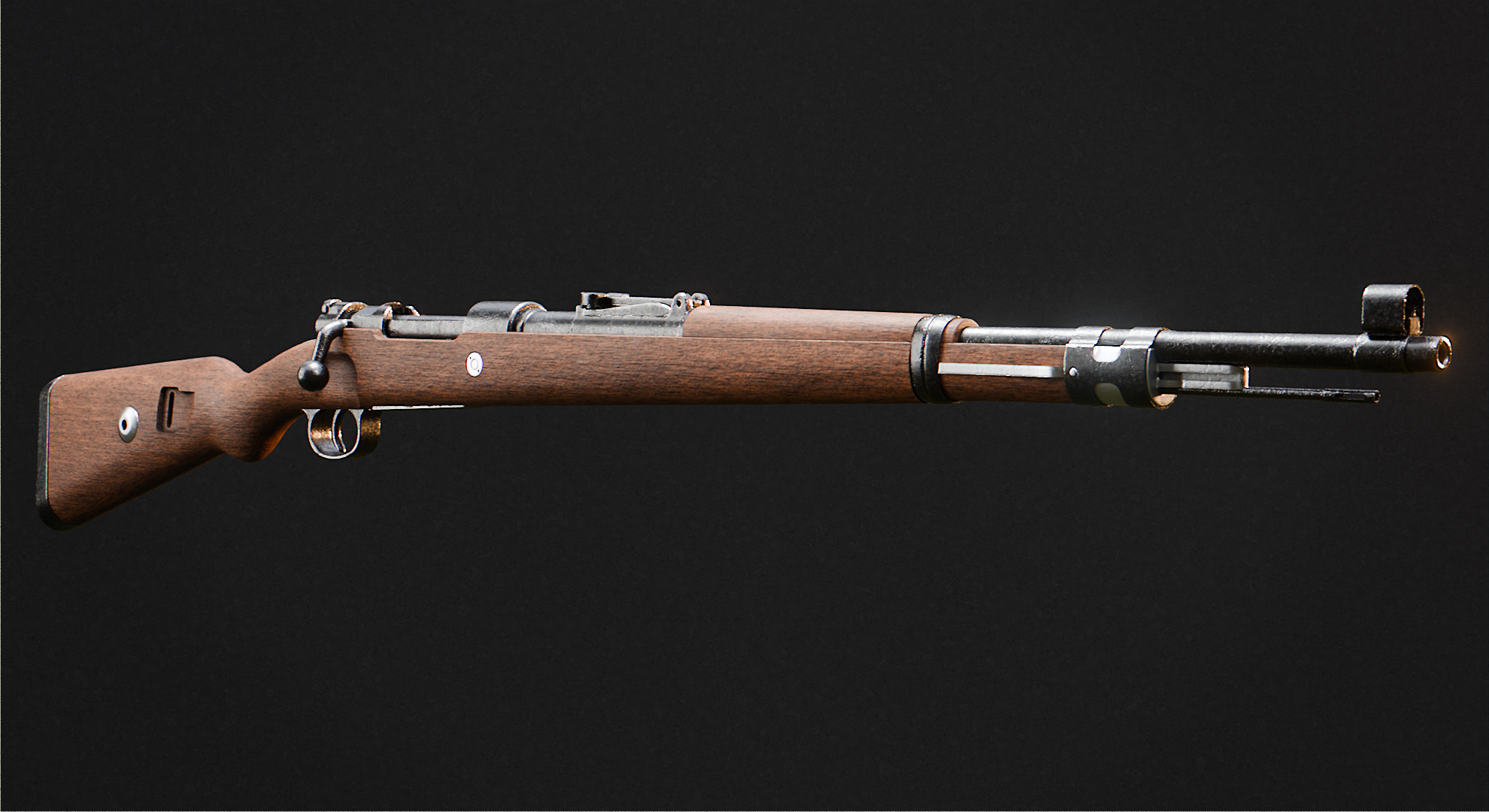 Mauser Kar98k - German WW2 Rifle 3D model rigged | CGTrader