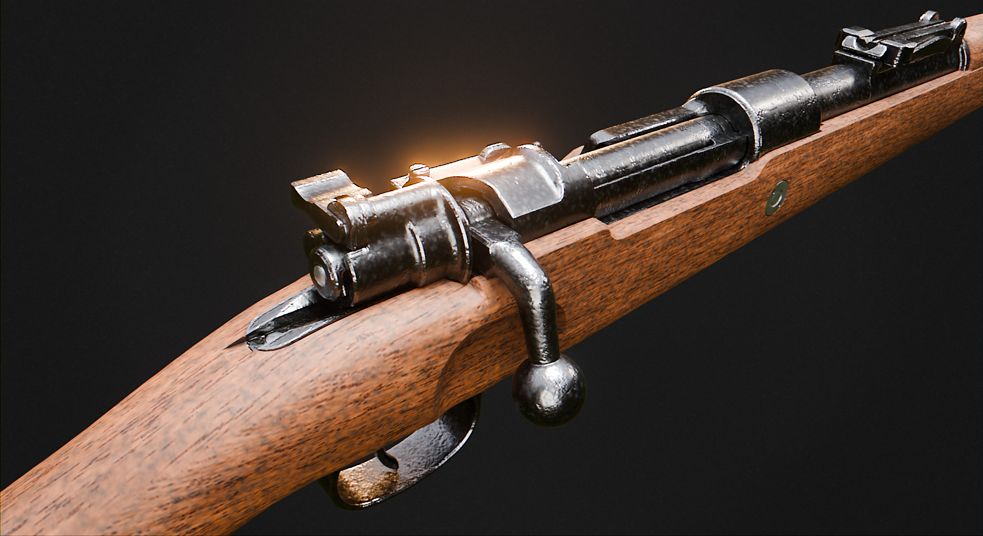 Mauser Kar98k - German WW2 Rifle 3D model rigged | CGTrader