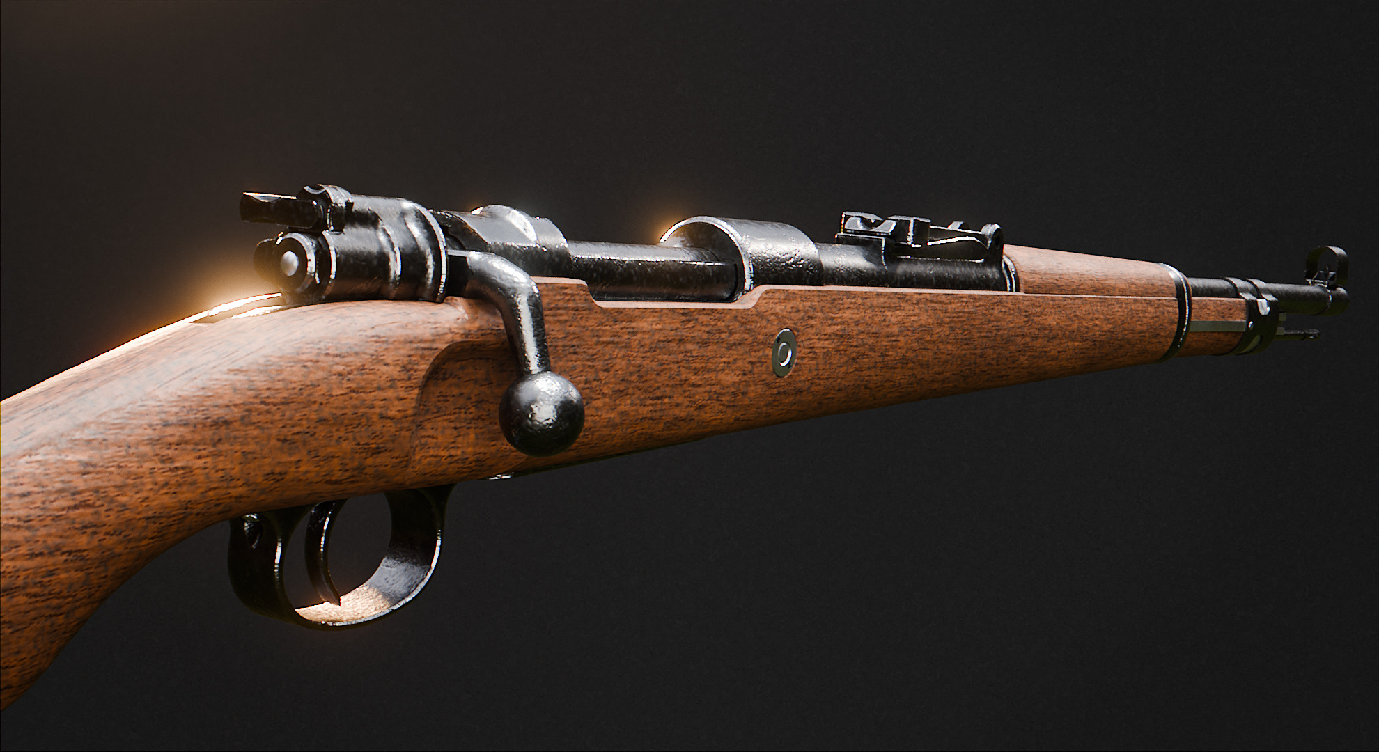 Mauser Kar98k - German WW2 Rifle 3D model rigged | CGTrader