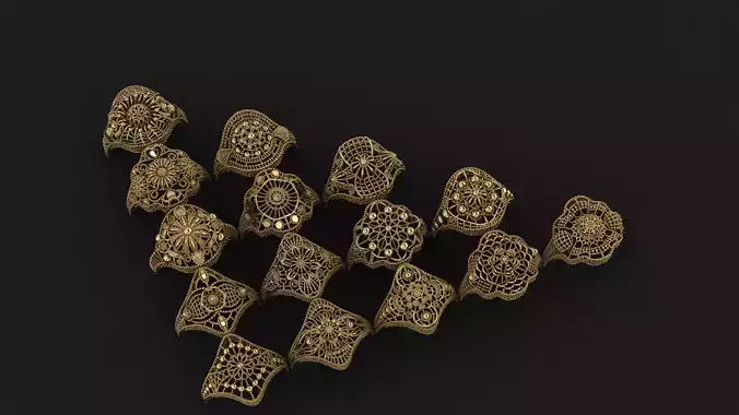 Arabian Rings 13 3D print model
