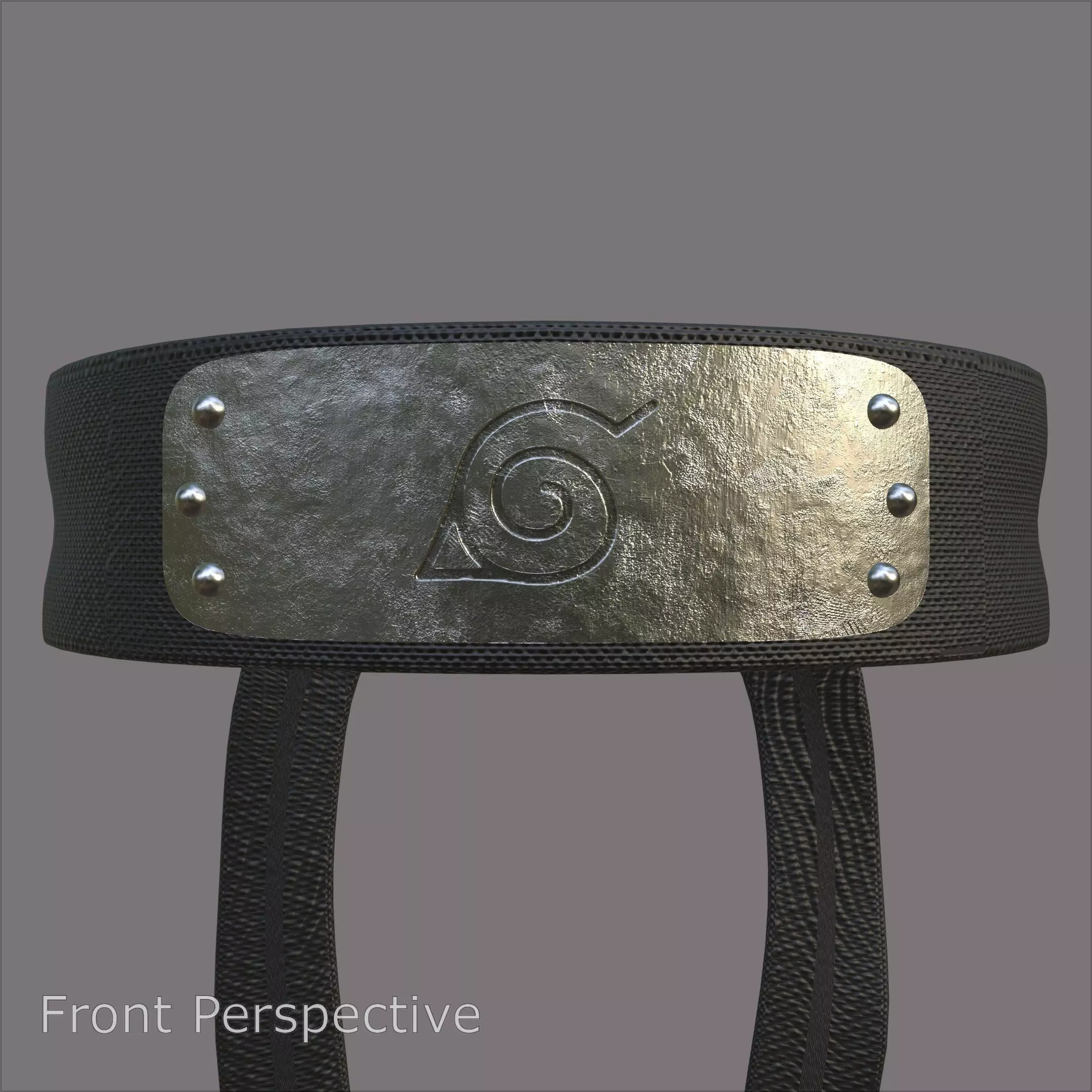 Konoha Black Headband PBR High Poly 3D model