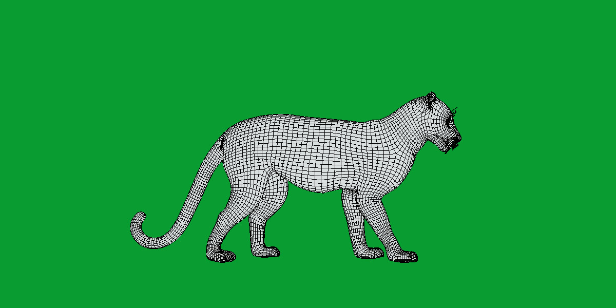 African  Leopard Low-poly 3D model_24
